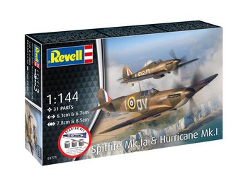 Revell Starter Kit 1:144 Spitfire Mk.Ia & Hurricane Mk.I REV-73771