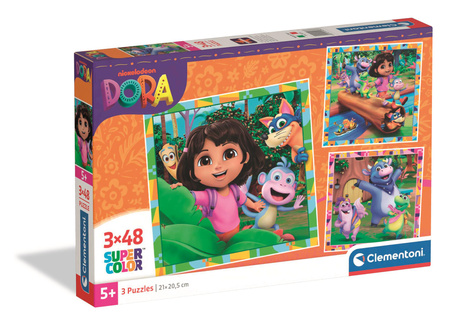 Puzzle 3x48 Super kolor Dora 25078