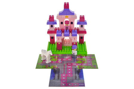 Klocki konstrukcyjne Block&Steps Zamek księżniczki +Gra planszowa 3w1