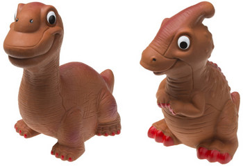 Dinozaur piszczący duży 15,5 cm dla zwierząt 1 szt.mix