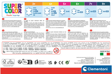 Puzzle 3 x 48 Super Cars Glow Racers 25309