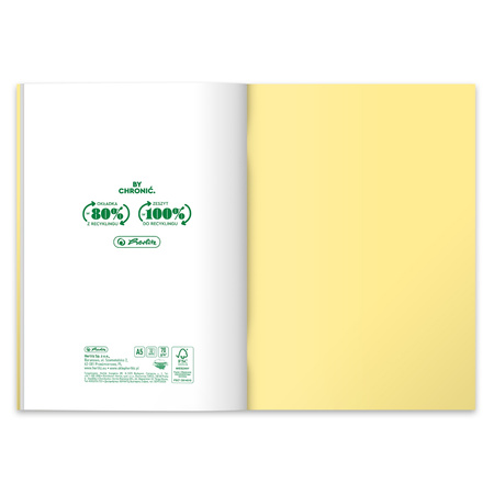 Paczka zeszyt A5 Eco PP Pastel Colors 32k kratka mix kolorów 10 szt.