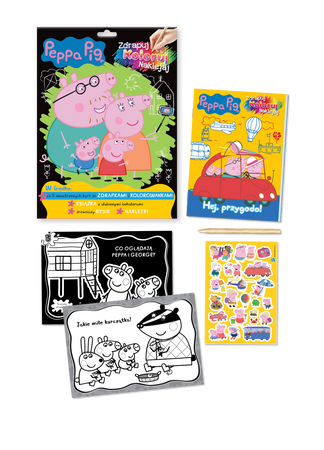 Peppa Pig. Zdrapuj, koloruj, naklejaj