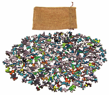 Puzzle 180 drewniane kolorowe Wilk