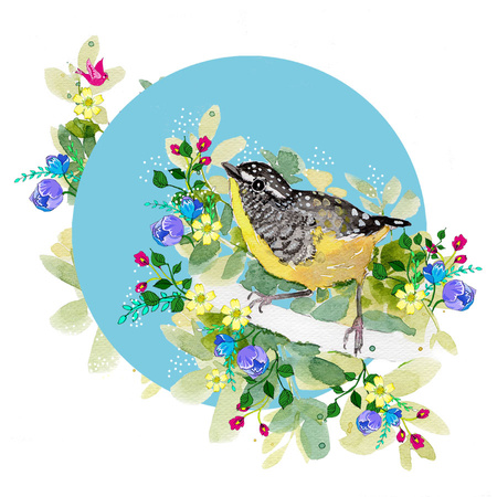 Karnet Swarovski kwadrat CL2007 Żółty ptaszek