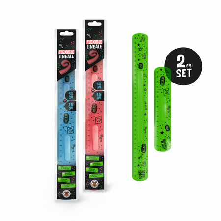 Zestaw Linijek 15cm/30cm mix kolorów