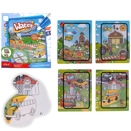 Książeczka z pisakiem wodnym pojazdy 101552