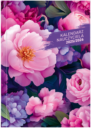 Kalendarz nauczyciela 2025/2026 B5T PCV bezbarwny KWIATY