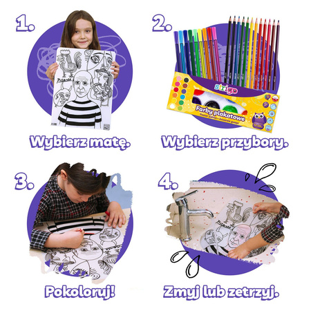 Biała mata Strigo Funny Mat Liczby 48x33.5 cm