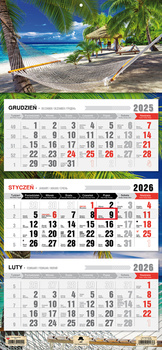 Kalendarz 2026 trójdzielny Tropik KT1–V.72