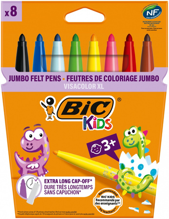 Flamastry BIC Kids Visacolor XL 8 kolorów