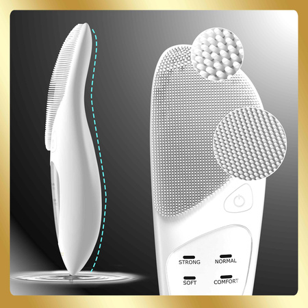 Szczoteczka do twarzy LUMINEO SONIC perłowa + żel do skóry wrażliwej