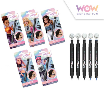 Kredka do oczu ze stempelkami do ozdabiania twarzy WOW mix wzorów