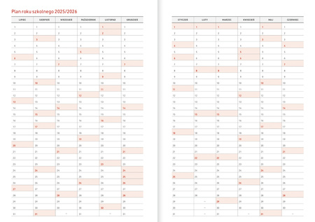 Kalendarz nauczyciela 2025/2026 B6T PCV bezbarwny ROWER