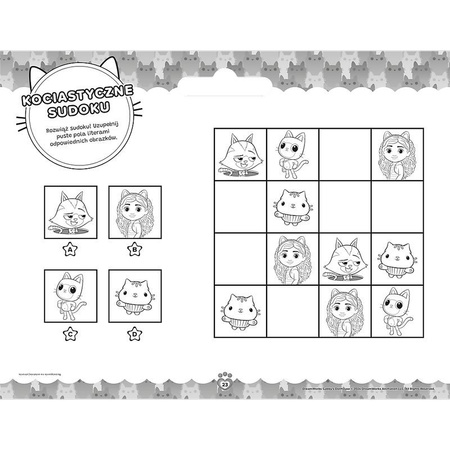 Koci Domek Gabi. Naklejkowy notes z zadaniami