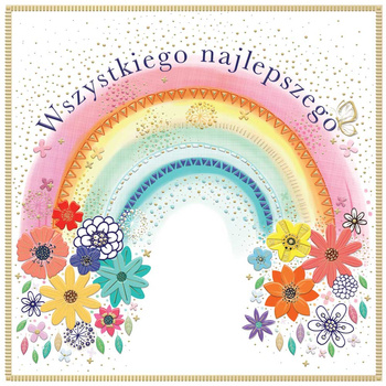 Karnet KW Tęcza z kwiatami