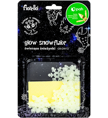 Ozdoby fluorescencyjne Śnieżynki Fiorello 40 szt.mix GR-GW12
