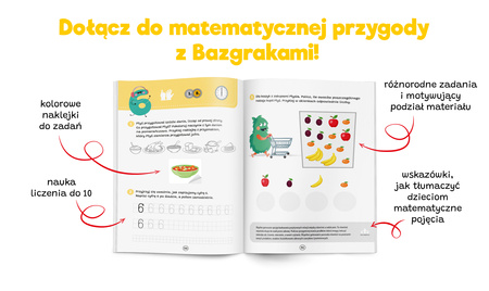 Bazgraki poznają matematykę. Elementarz. Poziom 1. Kapitan Nauka. Bazgraki