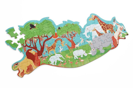 Puzzle konturowe Safari 60 elementów Scratch