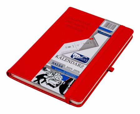 Kalendarz Pedagoga 2025/2026 Salsa A5 tygodniowy czerwony