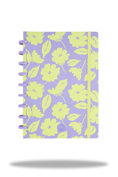 Kołobrulion B5 Flores Lila z gumką 100 kartek