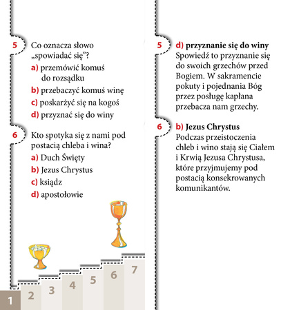 Quiz dla dzieci przed Pierwszą Komunią Świętą. 80 pytań i odpowiedzi. 7 stopni trudności