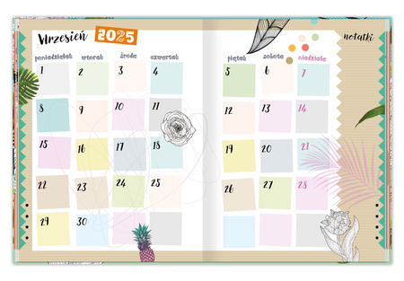 Kalendarz 2025/2026 A5 szkolny Girls