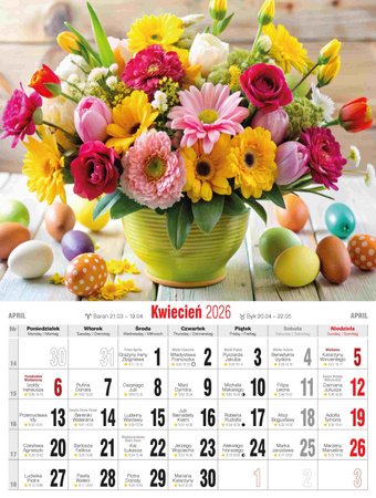 Kalendarz 2026 Kwiaty KSMS-6