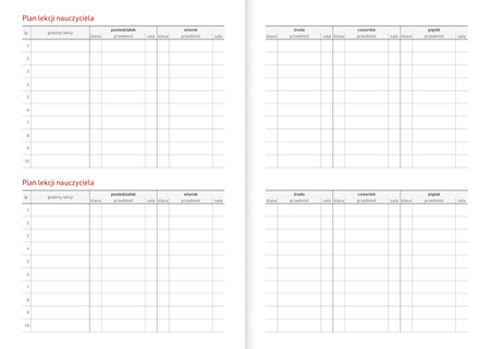 Kalendarz nauczyciela 2025/2026 A5D Nebraska z gumką GRANAT