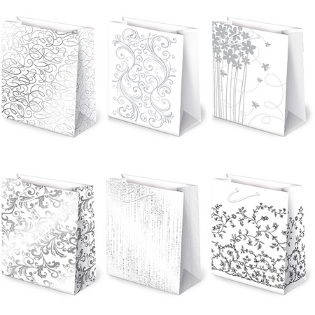 Torebki ozdobne T2A-29 Avantgarde białe 10 sztuk