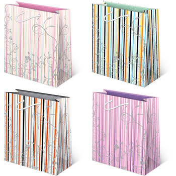 Torebki prezentowe T8-93 Paski 10 sztuk