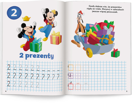 Disney uczy Miki Ćwiczenia z naklejkami cyfry UDN-9308