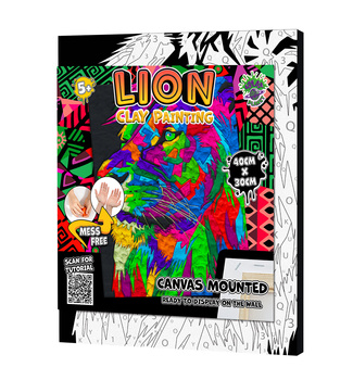 Obraz do wyklejania plasteliną wzór lew