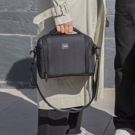 Torba izotermiczna Milan duża na żywność 5L SHADOW czarna