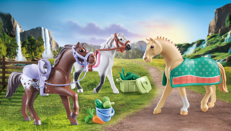 Playmobil 3 konie Morgan, Quarter Horse i Angloarab Shagya 71356