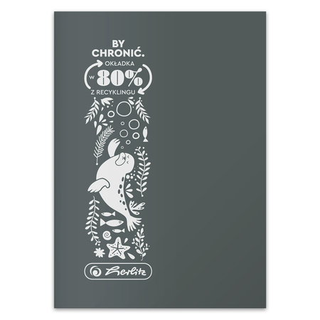 Paczka zeszyt A5 Eco PP Ocean Colors 32k kratka mix kolorów 10 szt.