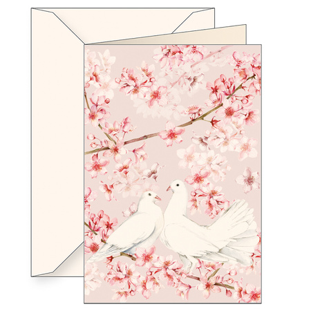 Karnet B6 koperta 6097 Ślub gołębie