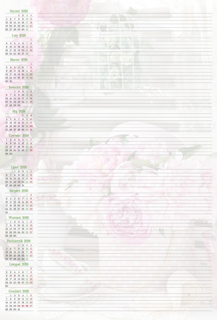 Kalendarz 2026 ścienny albumowy Romantyczne bukiety KSA V3