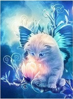 Malowanie po numerach Kotek z kwiatkiem