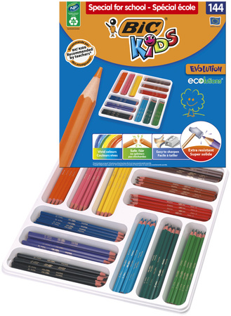 Kredki ołówkowe BIC Kids Evolution Ecolutions pudełko 144szt.