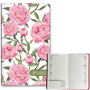 Kalendarz 2026 A6 tygodniowy Peonie