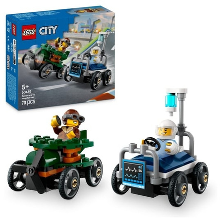 Lego City Zestaw wyścigówek samolot kontra łóżko szpitalne 60459