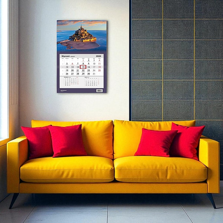 Kalendarz 2026 Jednodzielny Wzgórze Świętego Michała Francja