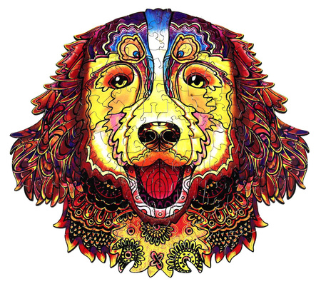 Puzzle 118 drewniane kolorowe Berneński Pies Pasterski