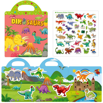 Książeczka z naklejkami dinozaury