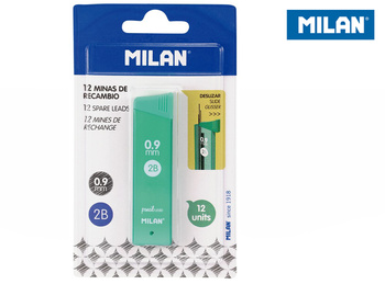 Grafity Milan 2B 0,9 mm do ołówków automatycznych 12 szt. na blistrze