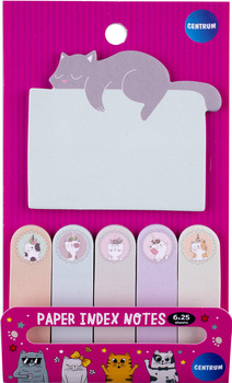Karteczki samoprzylepne i zakładki indeksujące Cute Cat 6 wzorów