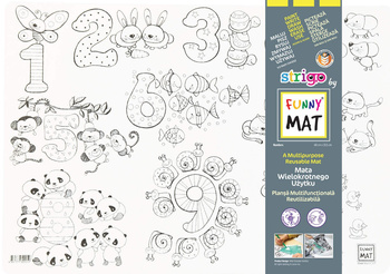 Biała mata Strigo Funny Mat Liczby 48x33.5 cm