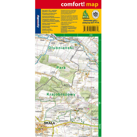 Jura Krakowsko-Częstochowska 2 cz. Południowa mapa turystyczna 1:52 000 laminat 2024