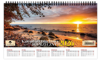 Kalendarz 2026 biurkowy poprzeczny tygodniowy na spirali KBP-V 1szt.mix